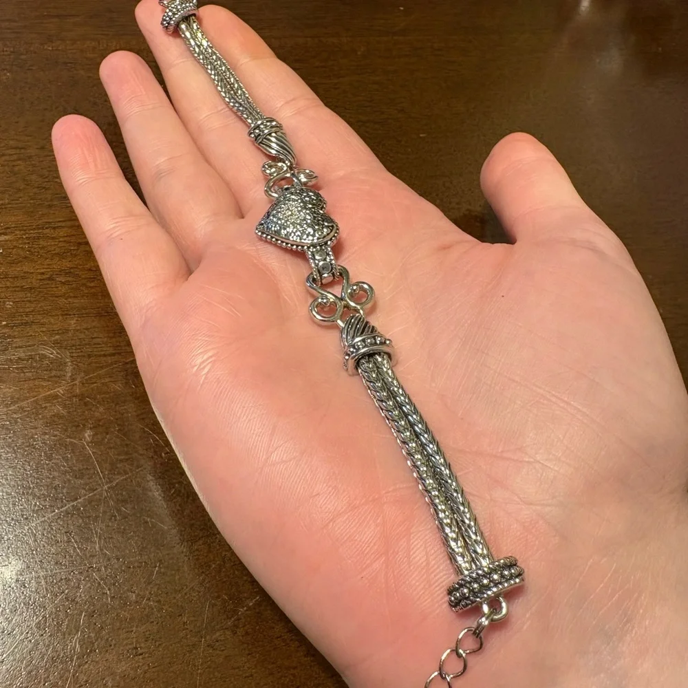 Ornate Lia Sophia “Love Dust” Silver Bracelet - Picture 3 of 5